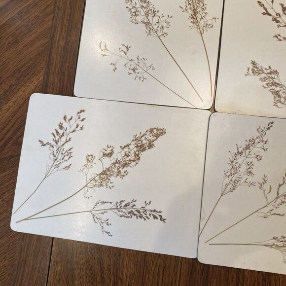 Adsum Of England Placemats Vtg Lot Of 6 English Grasses With Box 7x9” - Picture 7 of 12